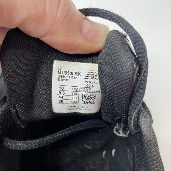 New Balance 950 Men’s 10B Black Shoes, MU950LRK, Heavy Tread, Leather Style - Picture 11 of 11